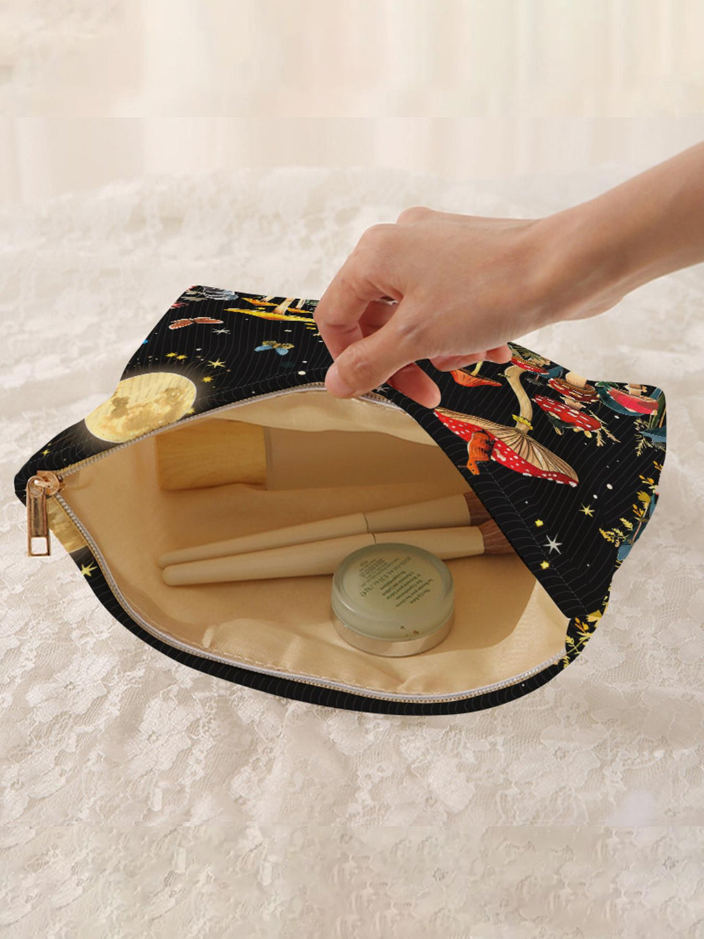 Mushroom Mischief Enchanted Forest Travel Toiletry Bag - Koda Store - Free Shipping