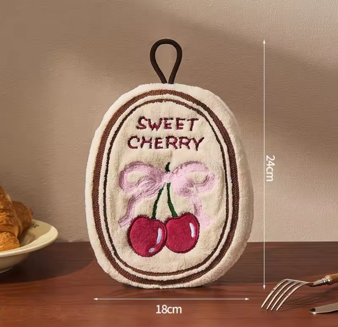 Sweet Cherry & Cupcake Hand Towel Set