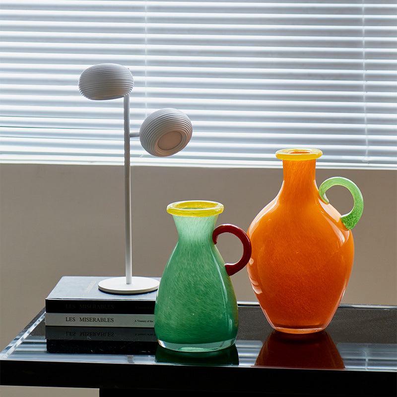 Vintage Style Stained Glass Vase