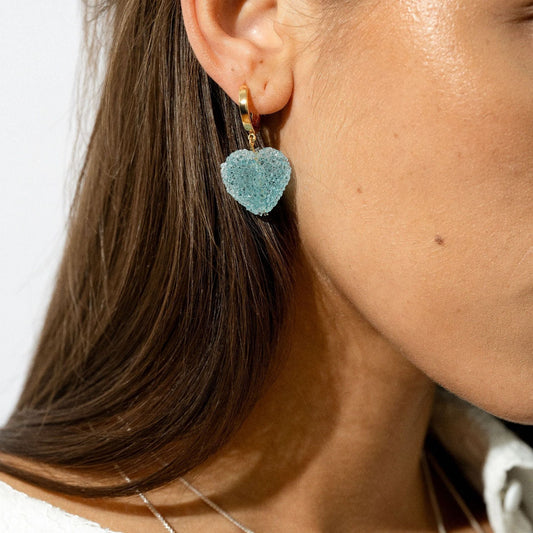 Sugar Coated Heart Drop Earrings Shop name
