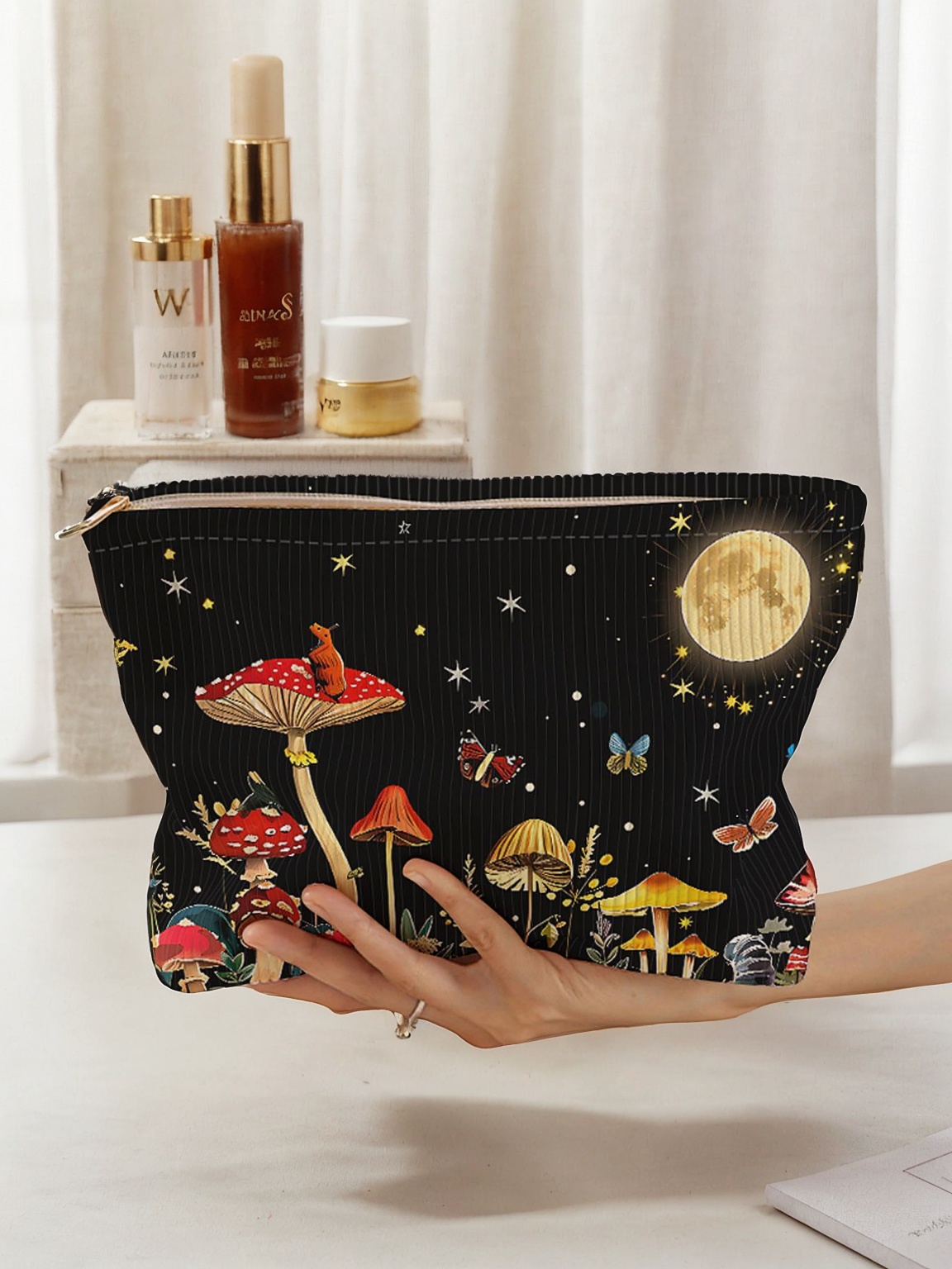 Mushroom Mischief – Enchanted Forest Toiletry Travel Bag Shop name