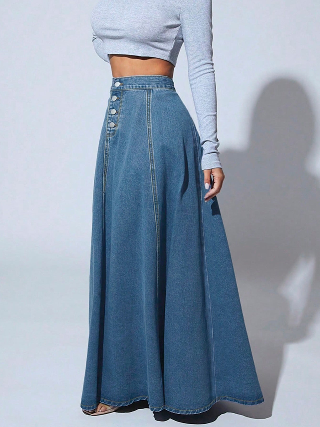 Meridian Denim Maxi Skirt - Koda Store - Free Shipping