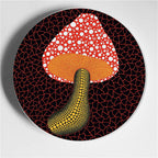Yayoi Kasuma Mushroom Ceramic Decorative Plate | Cultivated Charm For Your Closet & Crib | Free Global Shipping & 30 Day Returns | Women's apparel, jewellery, bags, eclectic home decor & gifting | Checkout Securely with Afterpay & PayPal.
