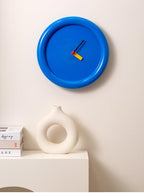 Minimalist Round Memphis Wall Clock Cobalt Blue - Koda Store - Free Shipping