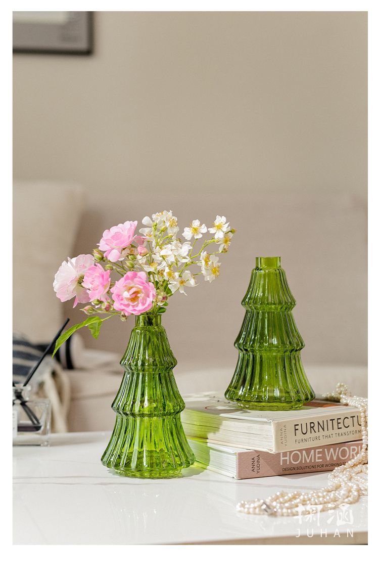 Glass Christmas Tree Vase Shop name