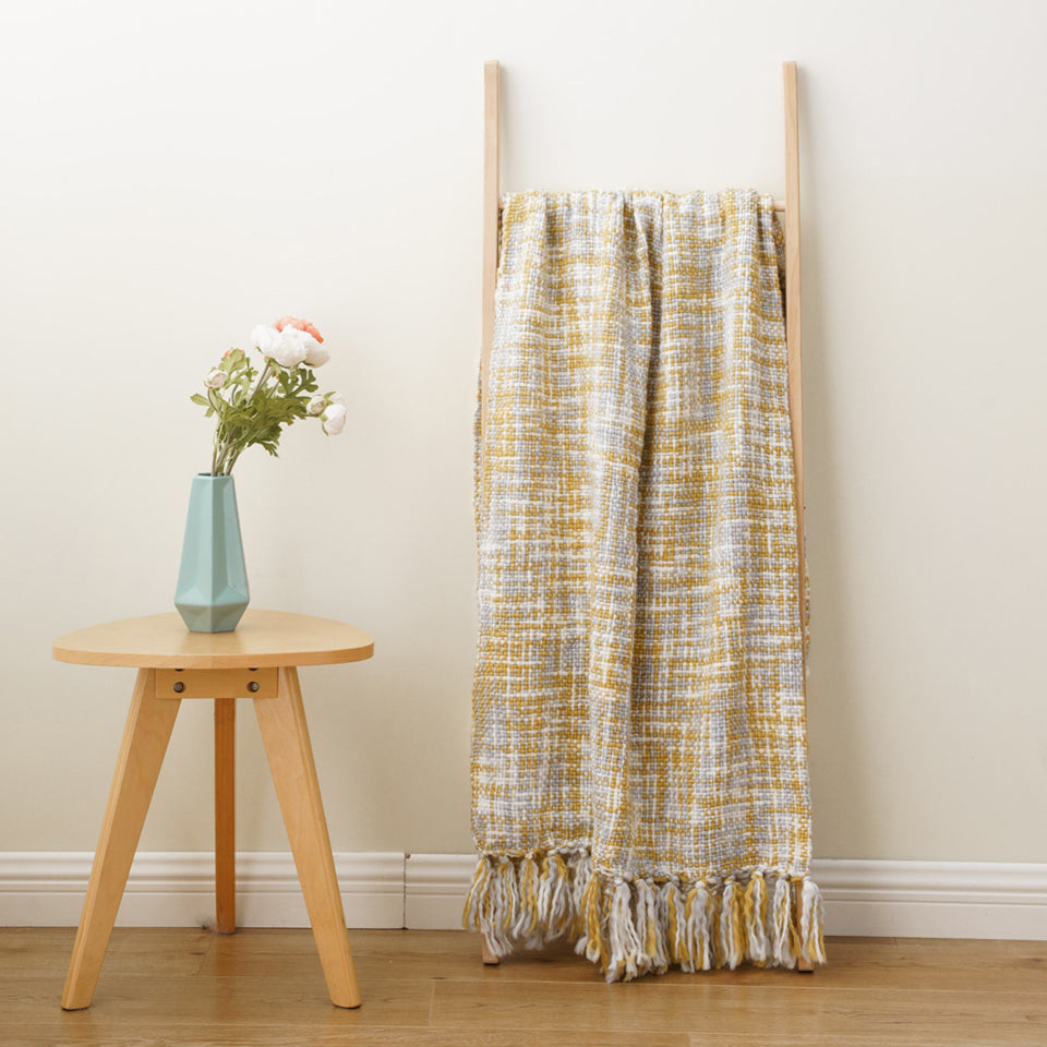 Crawford Tassel Knit Throw Blanket Shop name