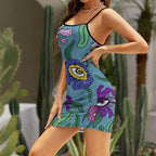 Nature's Seeing Eye Printed Mini Dress | Cultivated Charm For Your Closet & Crib | Free Global Shipping & 30 Day Returns | Women's apparel, jewellery, bags, eclectic home decor & gifting | Checkout Securely with Afterpay & PayPal.
