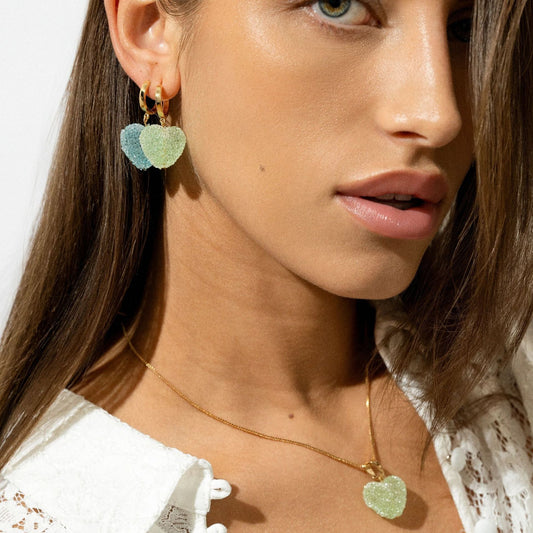 Sugar Coated Heart Drop Earrings Shop name