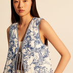 Wildlife Blue Patchwork Vest - Koda Store - Free Shipping