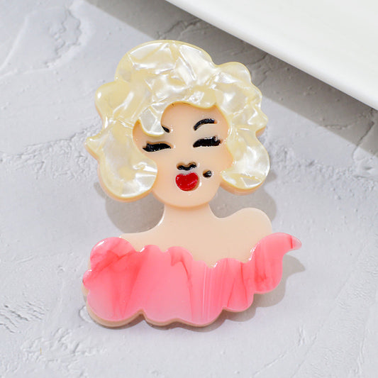 Marilyn Monroe Acrylic Brooch Shop name
