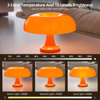 Nesso Replica Art Deco Mushroom Lamp - Orange | Dimmable Koda Store Australia