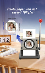 50*50mm Square Custom Photo Magnet Maker Kit - Press Push  Machine, Cutter & 100 Acrylic Pieces Set