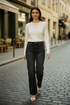Roxanne Rebel Denim Jeans Charcoal